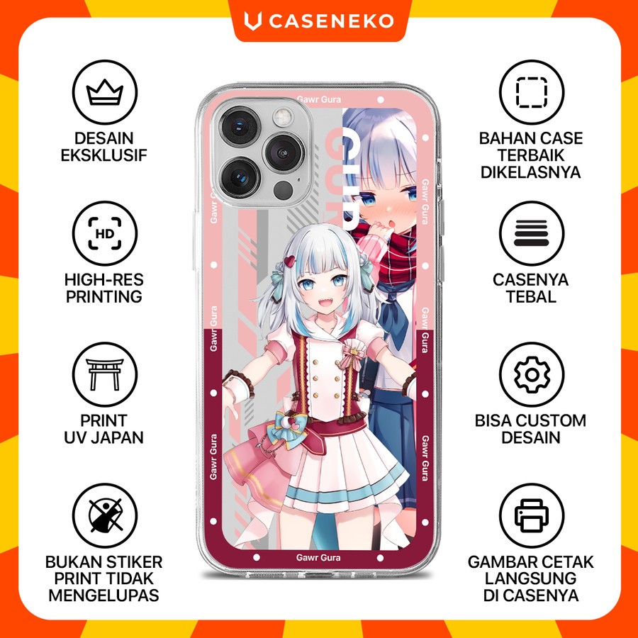 Custom Casing Gawr Gura Hololive Inggris EN Phone Case V2