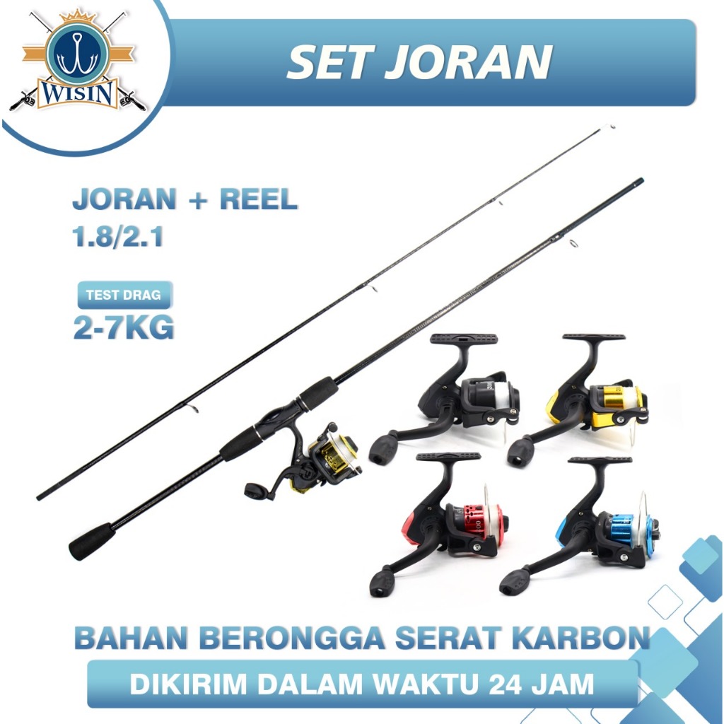 WISIN Set Pancing Lengkap Murah Pancing 1 Set Lengkap Kuat COD Set Alat Pancing Murah Pancing 1 Set