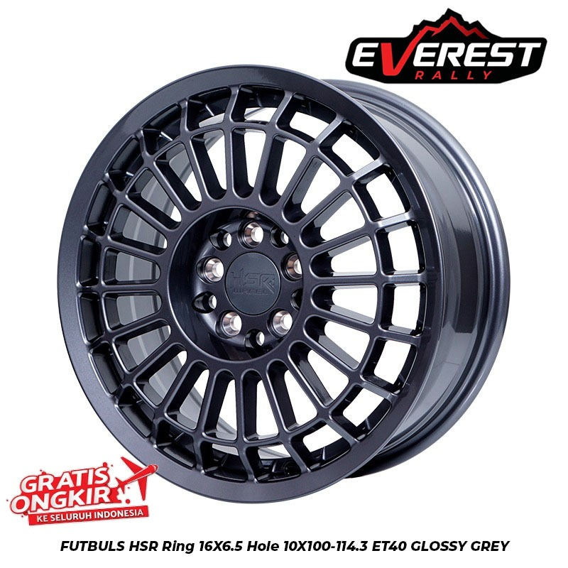 VELG RACING HSR FUTBLUS RING 16 LEBAR 65 BAUT 5 UNTUK MOBIL ERTIGA, GRANMAX