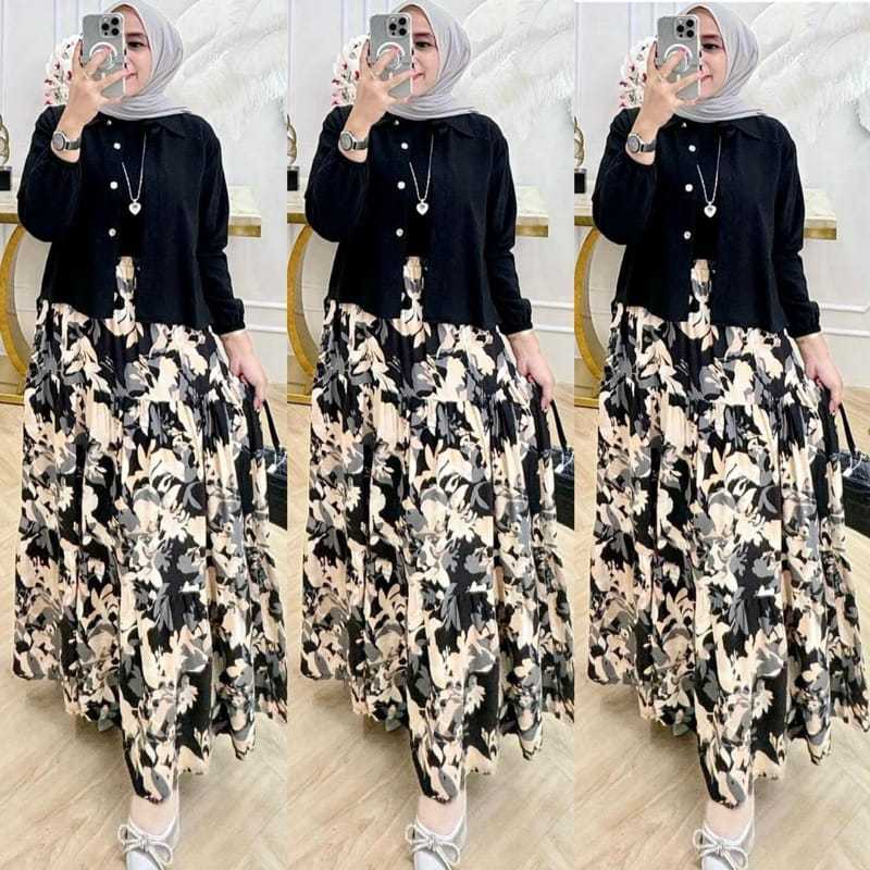 LUXURY ONE SET ROK MIX KRINGKEL- ONE SET ROK MIX KRINKLE BAHAN PREMIUM - ONE SET ROK KOREAN STYLE - 