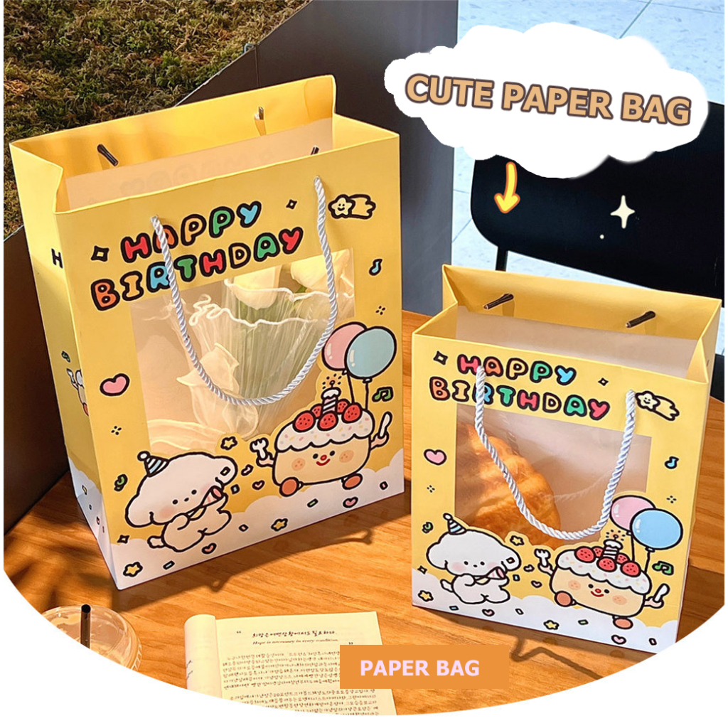 

Paper Bag Goodie Bag Ultah Ulang Tahun Happy Birthday Tas Souvenir Bingkisan Tas Kado Anak Handbag Kantong Kado