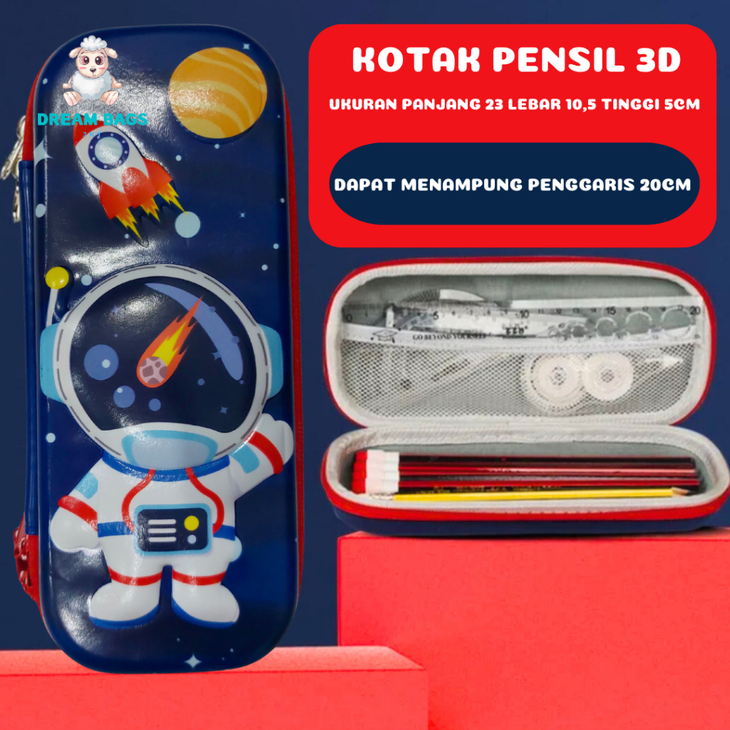 

Jual Produk Pencil Case Kotak Pensil Astronot DB-8779 Timbul 3D - Tempat Pensil ''
