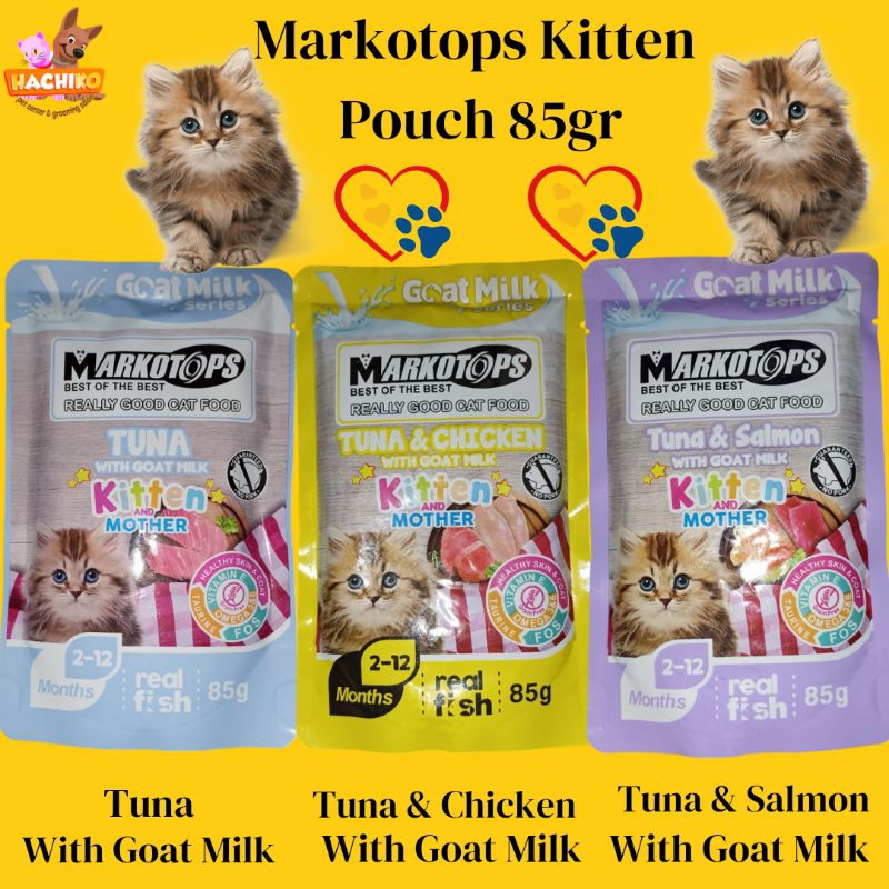 Markotops Kitten Pouch 85gr/Markotops Kitten Sachet/Makanan Kucing