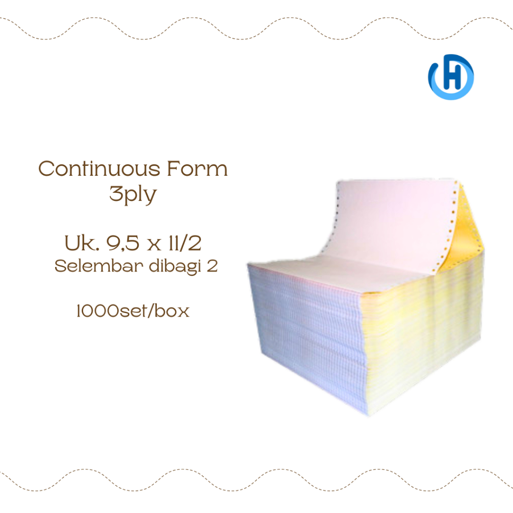 

CONTINUOUS FORM (CF) 3 PLY 9.5 X 11 atau 9.5 X 11/2 i-Form Econo