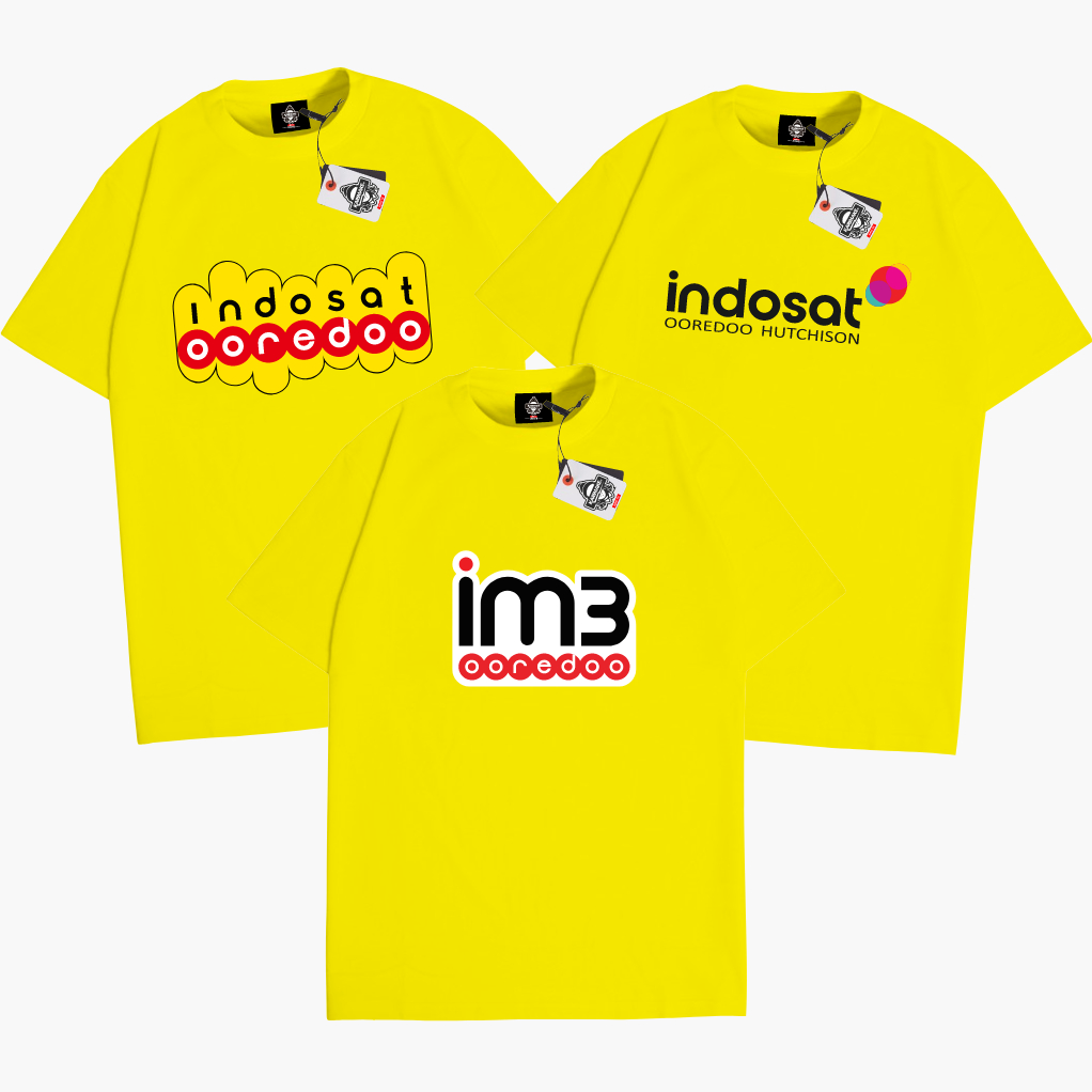 KARIMAKE Kaos Baju T Shirt Distro Unisex Gambar Provider IM3 INDOSAT OOREDOO HUTCHISON