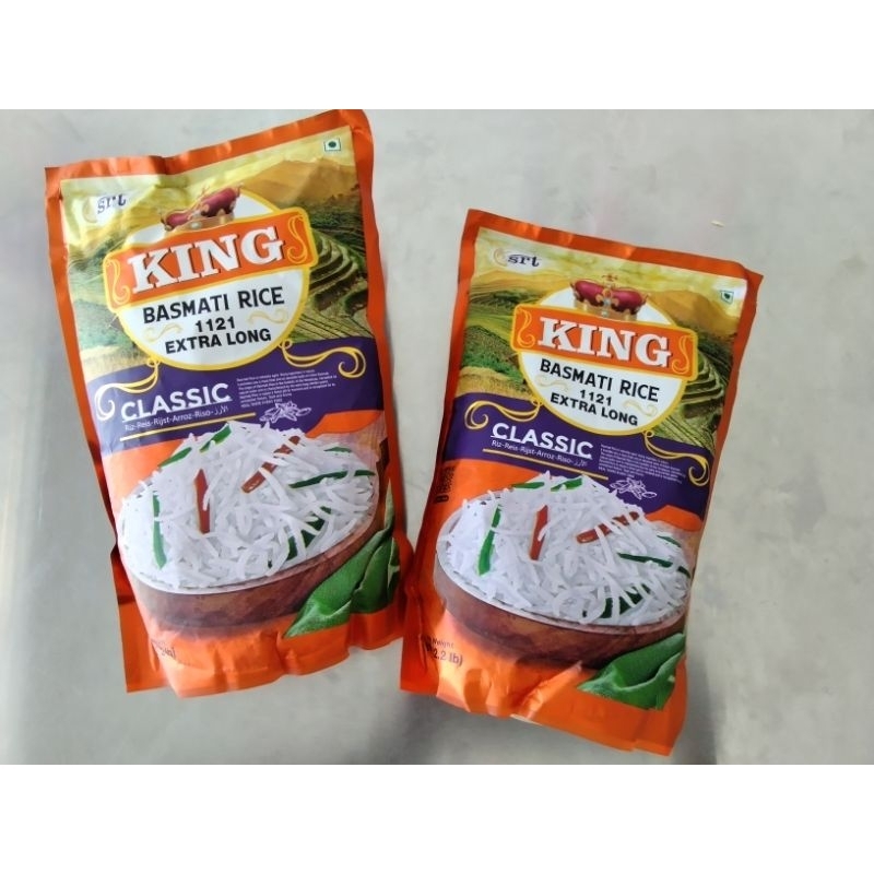 

King Basmati Rice 1121 Extra Long / beras Basmati/ beras kebuli / India/ 1kg