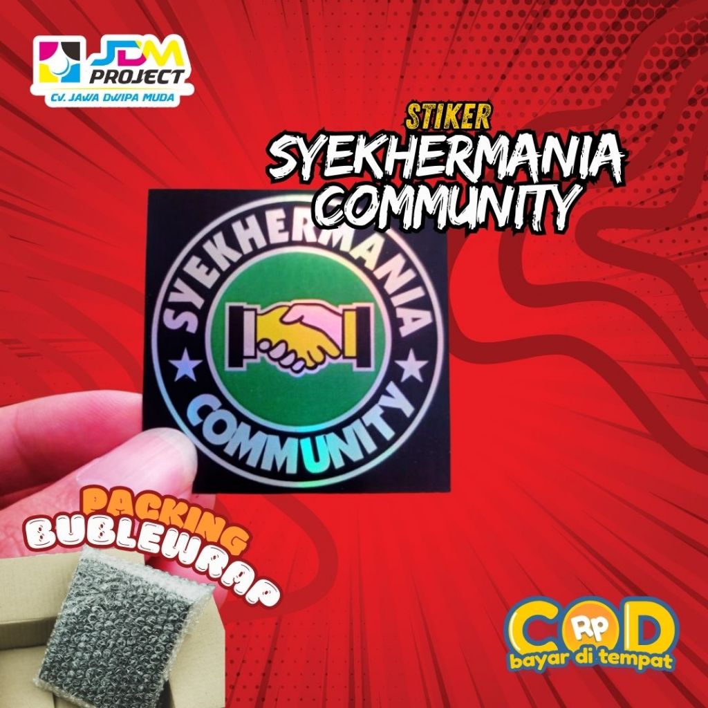 Stiker Hologram Syekhermania Community JDM (minim 10 pcs)