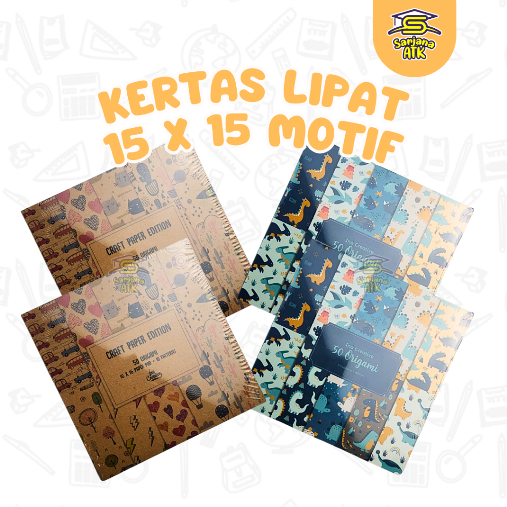 

Kertas Lipat / Kertas Origami Craft / Dinosaur 15x15 cm Inacreative