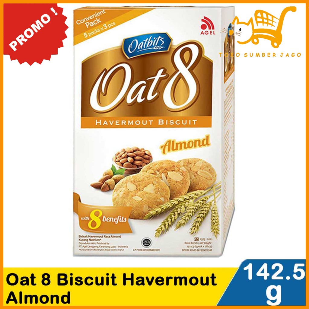 

OATBITS Oat 8 Havermout Almond 1 Box (5 sachet x 28.5gr)