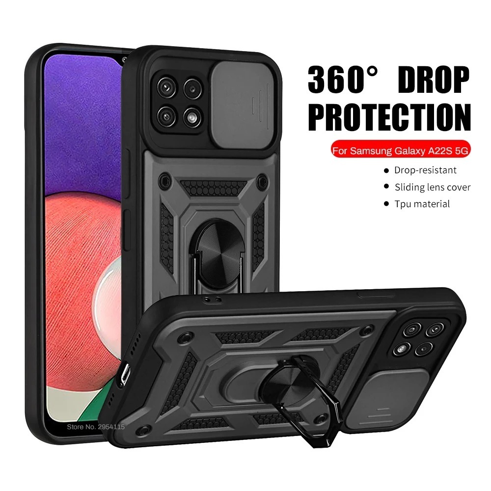 Case Samsung A22 5G Case Softcase SLIDE ARMOR CAMERA PROTECTION Case Casing Hp Samsung A22 5G