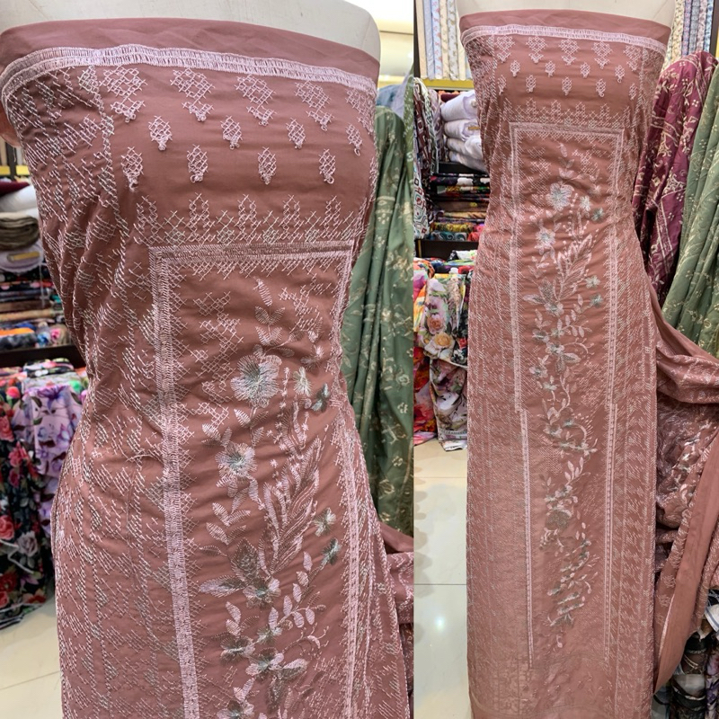 Bahan Kain Katun Original Bordir Etnik