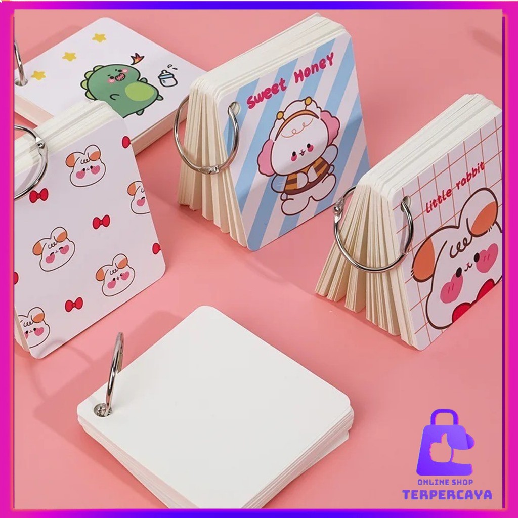 

OST Notebook Ring Mini Isi 80 Lembar Buku Note Gantung Karakter Lucu Sticky Note Lucu Notepad Dengan Gantungan DIY Book 80Lembar Buku Catatan Memo Karakter