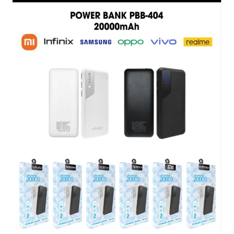 Powerbank 20000 MaH Pb-404 / No Real