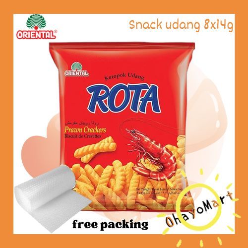 

Oriental Rota Prawn Crackers Family pack / Oriental Kerupuk udang / Oriental Prawn Crackers 8x14g