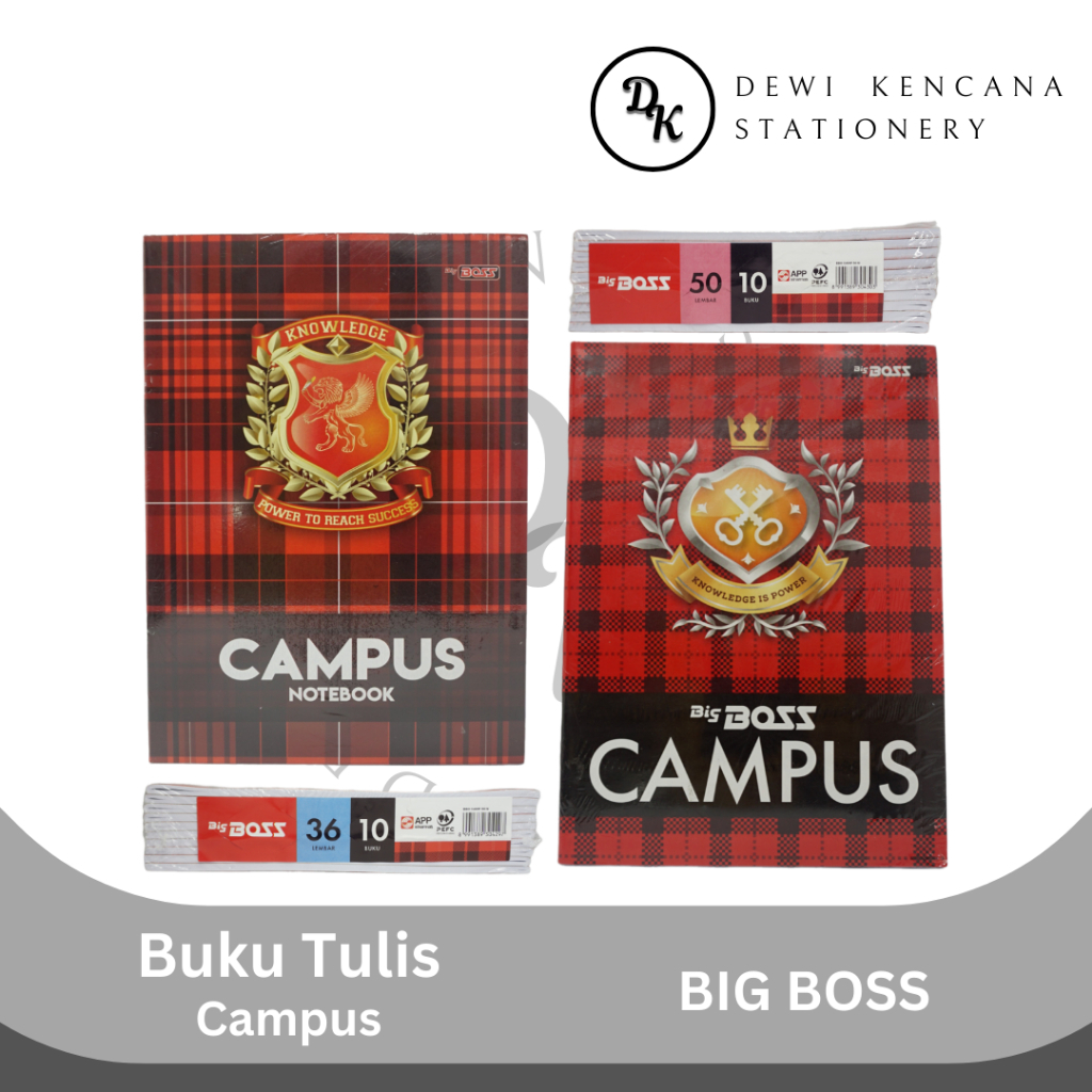 

Buku Tulis Campus Boxy Big Boss 1 Pak isi 10 Buku