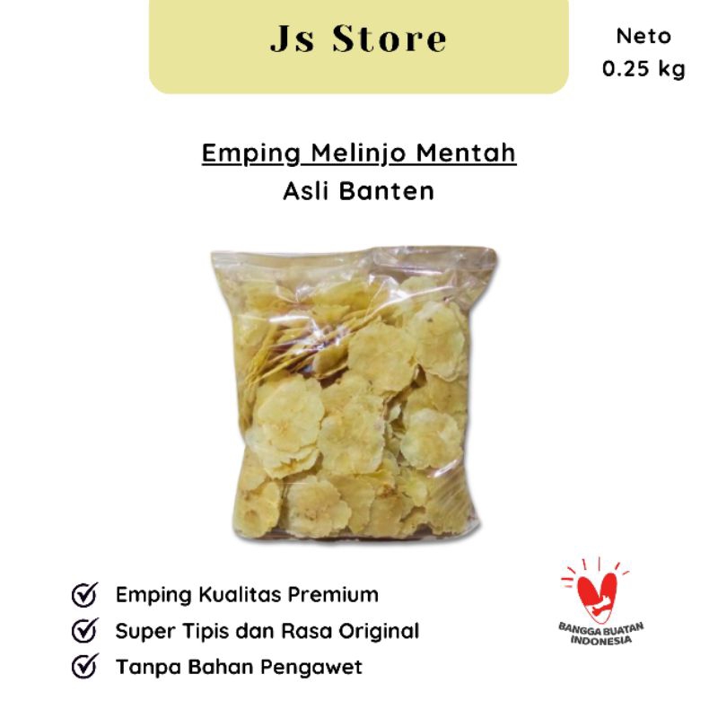 

Emping Melinjo Mentah Asli Banten Berat 250 gram