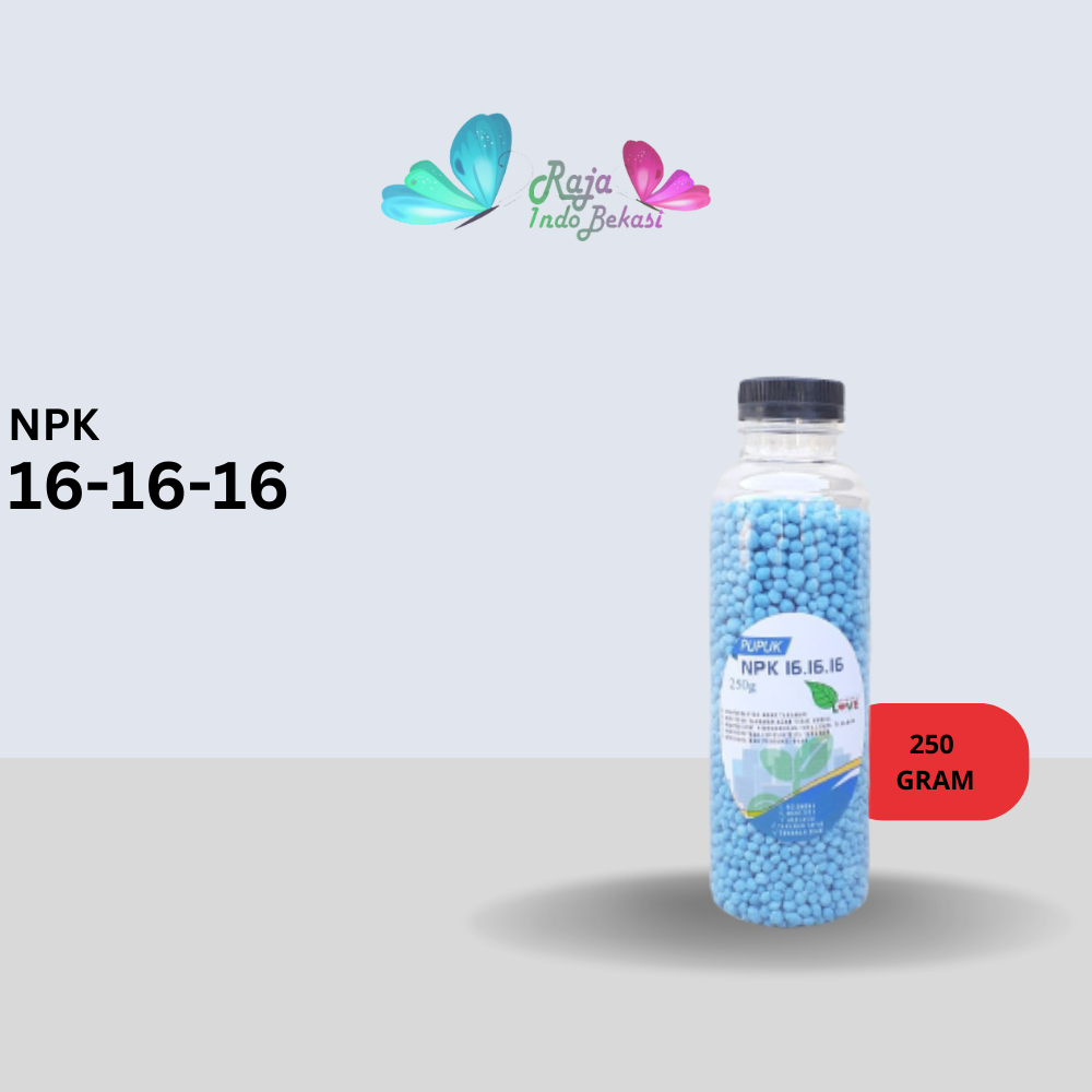 Pupuk NPK 250 Gr 16-16-16 Penyubur Buah Bunga dan Daun Kemasan Kecil Pupuk npk Mutiara 161616 Organi