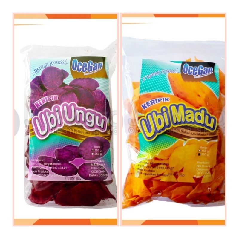 

Keripik ubi madu dan keripik ubi ungu 250gr