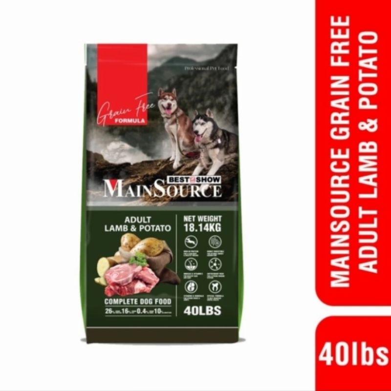 Mainsource Grainfree Adult Lamb & potato 18,14 kg - Pengiriman Gojek Grab
