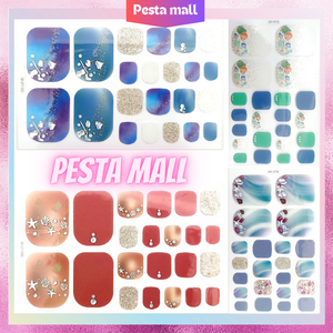 22 Pcs Nail Art & Sticker Series Premium / Stiker Kuku Kaki Murah / Nail Art Stiker