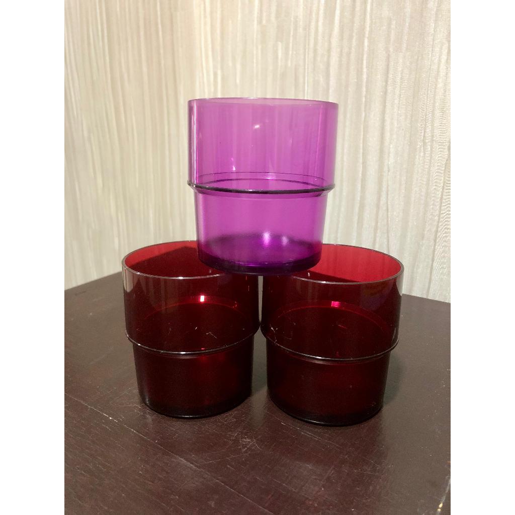 crystal tumbler 230ml tupperware gelas kristal ungu 230ml