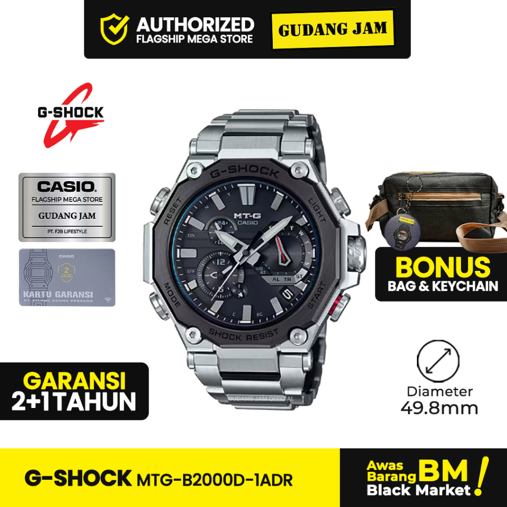 GShock MTG-B2000D-1ADR MTG-B2000 MTGB2000D Garansi Resmi 2 Tahun