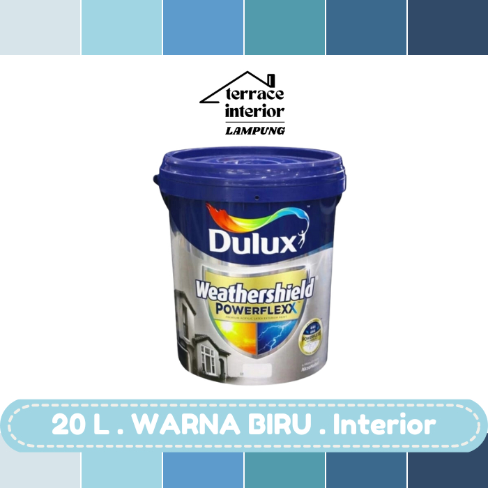 Cat Tembok Dulux Weathershield Powerflex Exterior 20 L Biru Gloss