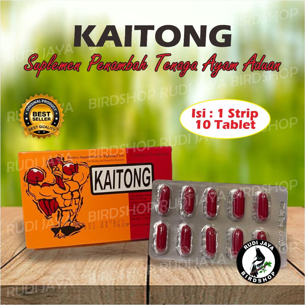 KAITONG 1 STRIP VITAMIN AYAM ADUAN PENAMBAH STAMINA TENAGA POWER AYAM ADUAN IMPORT THAILAND JAGO BAN