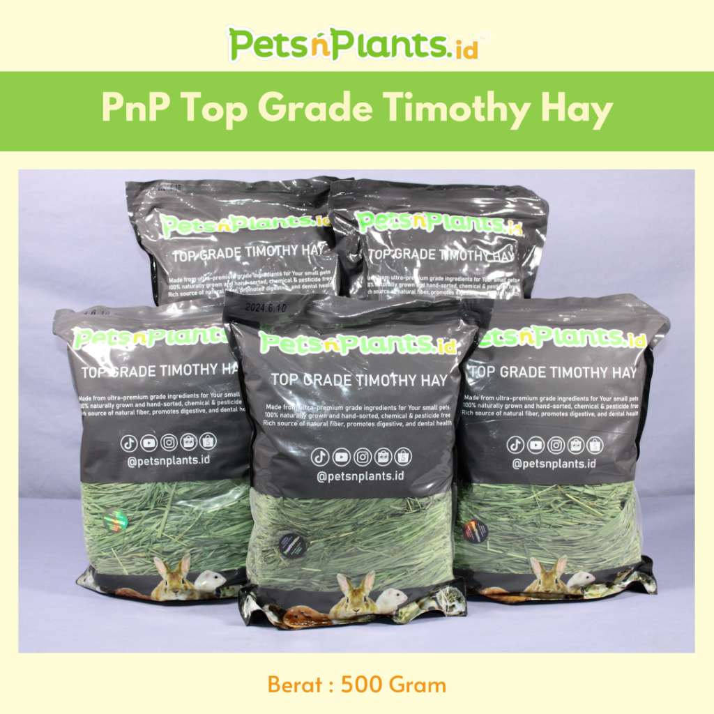 PnP Top Grade Timothy Hay 500 Gram PetsNPlants.id