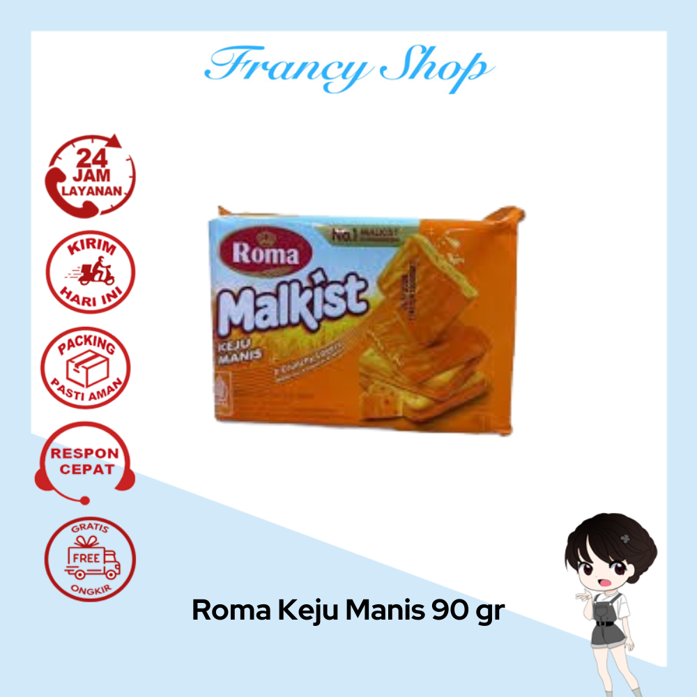 

Biskuit Roma Malkist Keju Manis 90 gr