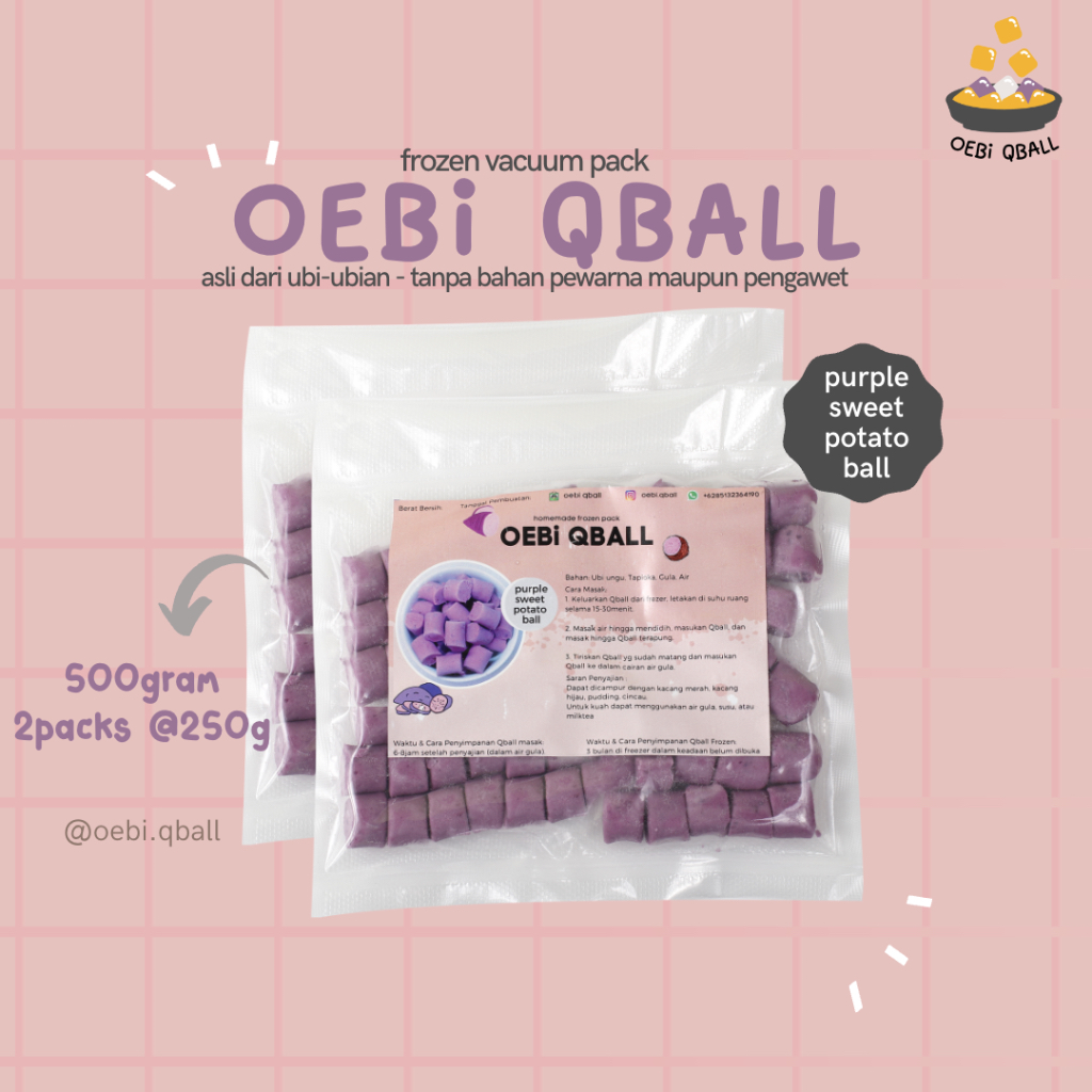 

Taroball ungu Taiwan 芋圓 frozen homemade 500gram