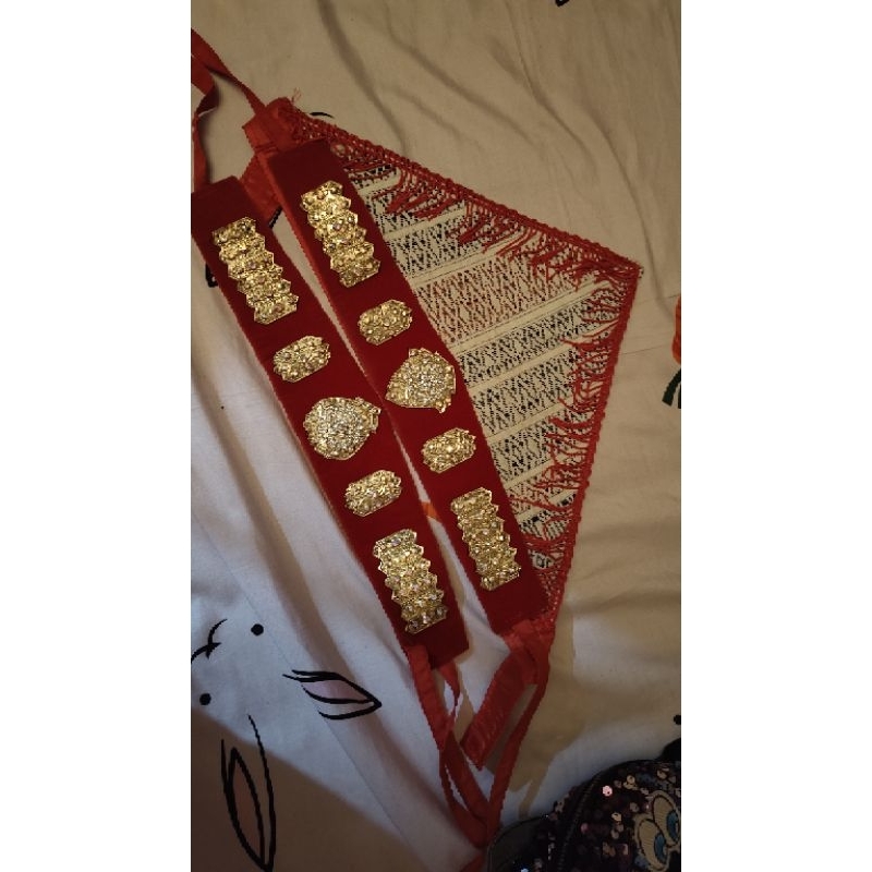 Sortali dan Topi pengantin adat batak (sepasang sortali + topi)