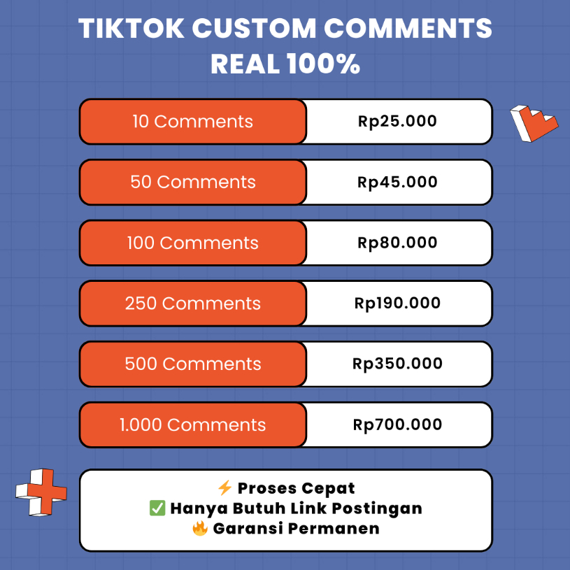 TikTok Custom Comment Real Indonesia Bergaransi Permanen