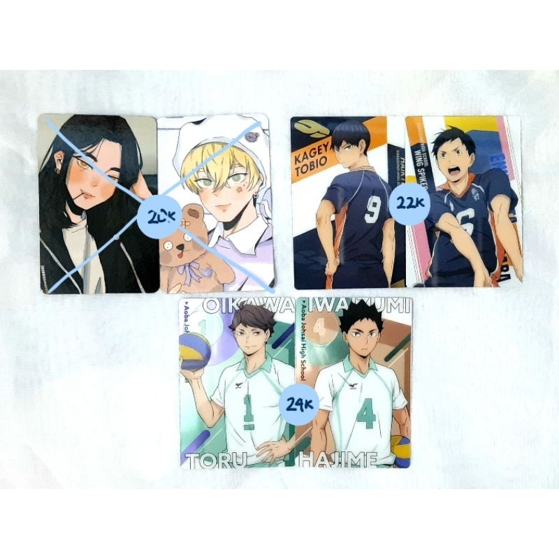 [ BACA DESKRIPSI ] Official Wafer Card Haikyuu Kageyama Oikawa Iwaizumi Ennoshita