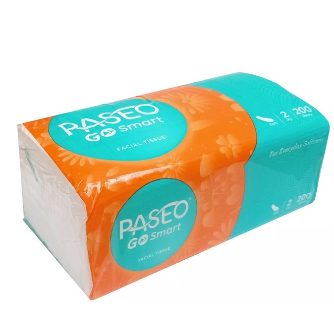 Sale plus TISSUE PASEO GO SMART 2 SHEETS 2 PLY SOFT PACK WAJAH PERLENGKAPAN AN RUMAH TISSUE SOFT PAC