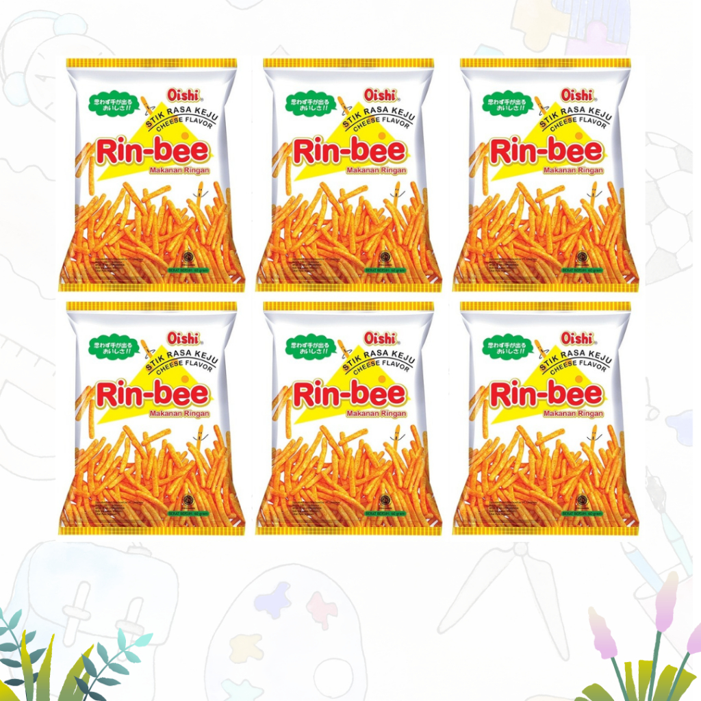 

Oishi Rin Bee Snack Stik Rasa Keju 10x11gr (RENCENG)