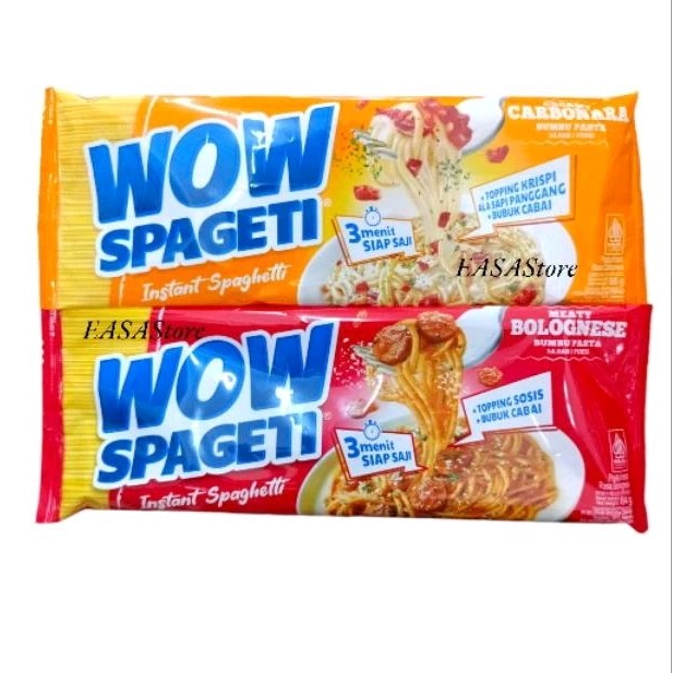 

Spageti WOW Meaty Bolognese Creamy Carbonara Pasta Mie Viral Enak