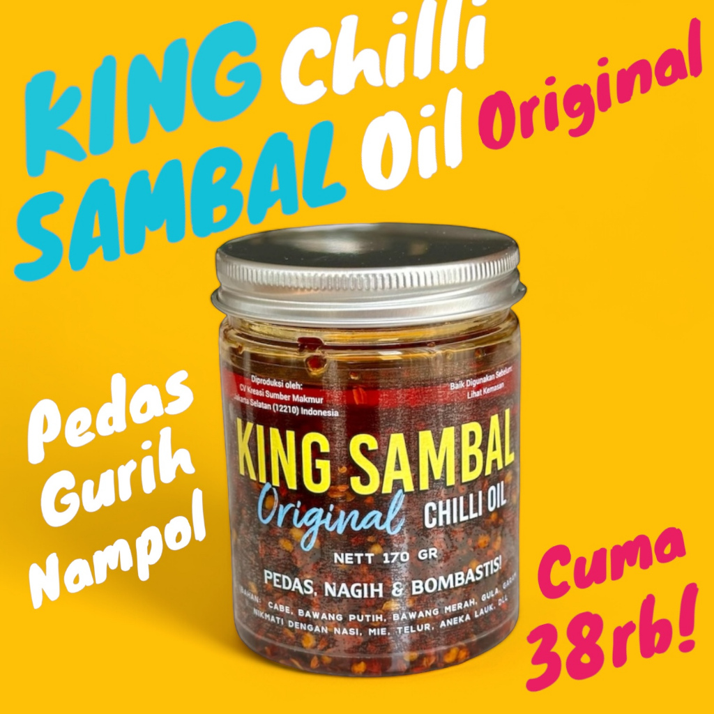 

KING SAMBAL Chilli Oil ORIGINAL, Sambal Bawang, Minyak Cabai, Cabe Halal
