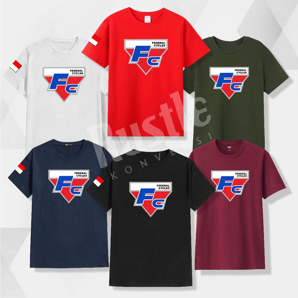 Kaos Dewasa Lengan PENDEK Federal Cycles / Kaos MTB Federal / Kaos Federalist / Kaos Sepeda Federal 