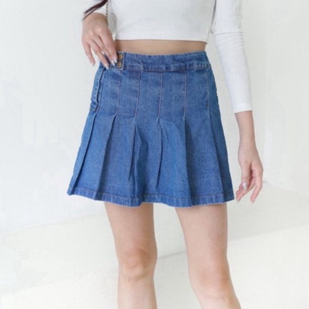 Muraaaahh TTONBELLS CELANA PREMIUM GLENICA JEANS BUTTON PLAID SHORTPANTS KG  C 2621