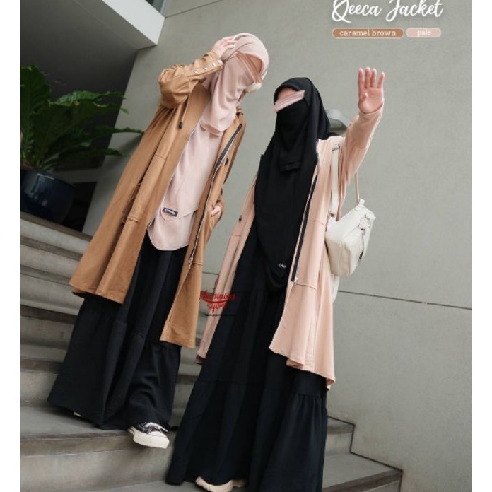Promo SIAP KIRIM  Qeeca Jacket by khumaira syari  jaket muslimah panjang syari