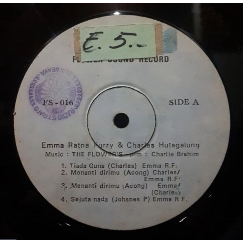 Vinyl Piringan Hitam Emma Ratna Furry & Charles Hutagalung