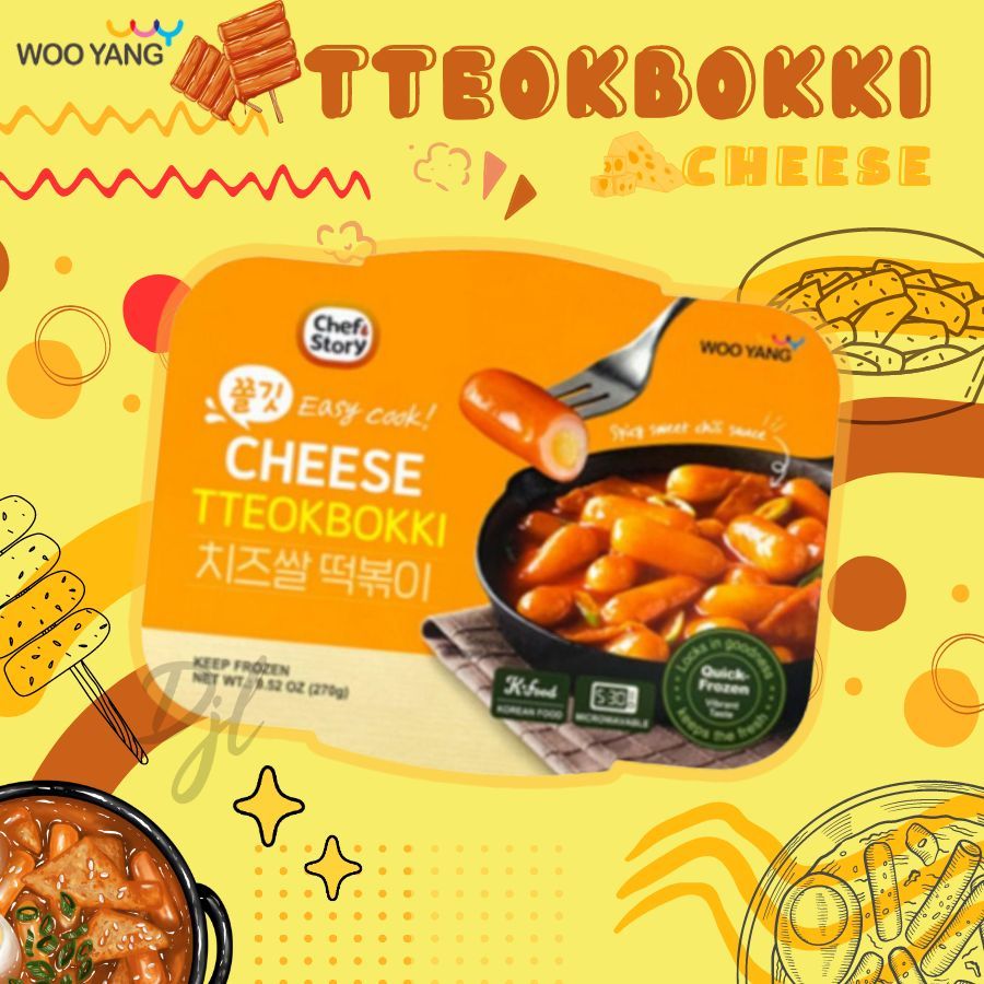 

Wooyang Cheese Ttteokbokki Kue Beras Instant Rasa Keju Import 1 Pcs