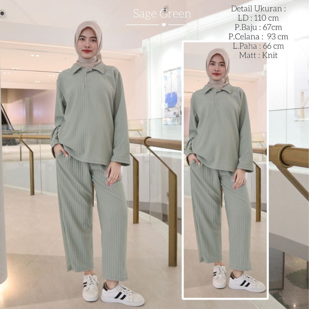 BAJU ONE SET KEMEJA PANJANG WANITA/ONE SET KEMEJA PANJANG WANITA MURAH/KEMEJA WANITA ONE SETSEDANG V