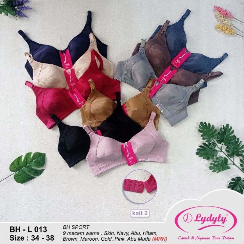[ZDS] 1 PCS BRA BH LYDYLY L 013 TANPA KAWAT TANPA BUSA KAIT 2 CUP A | REMAJA DEWASA SPORT SUPER COMF