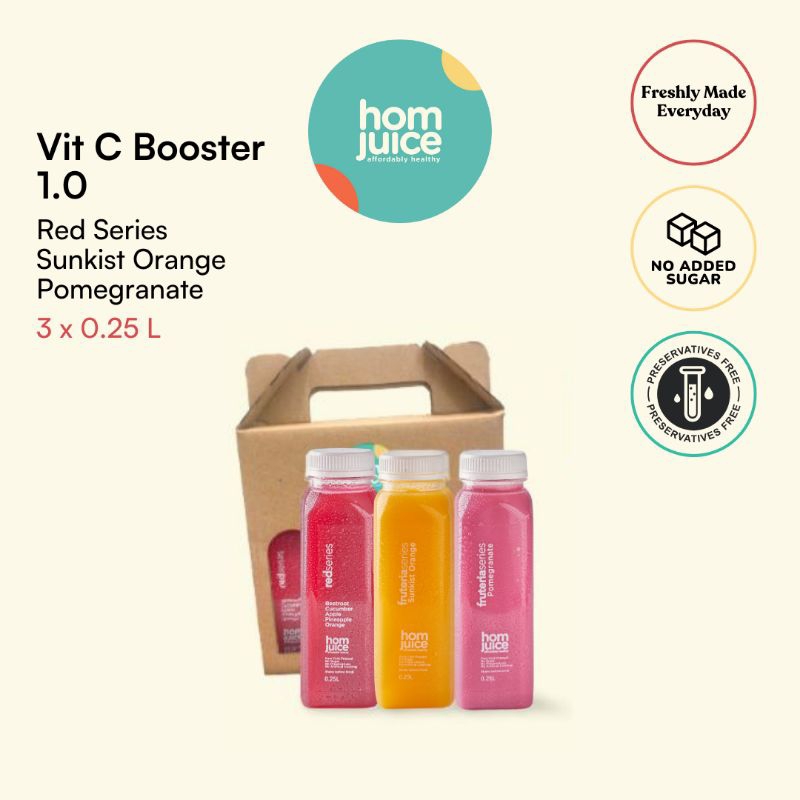 

Homjuice - VIT C Booster Set 1.0 3 x 250 ml (Cold-Pressed Juice/Jus/Detox)