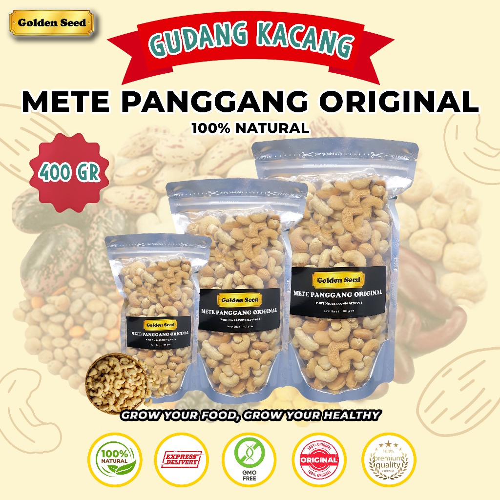 

KACANG METE PANGGANG SUPER 400 GRAM - MEDE OVEN MENTE ROASTED ORIGINAL 400GR