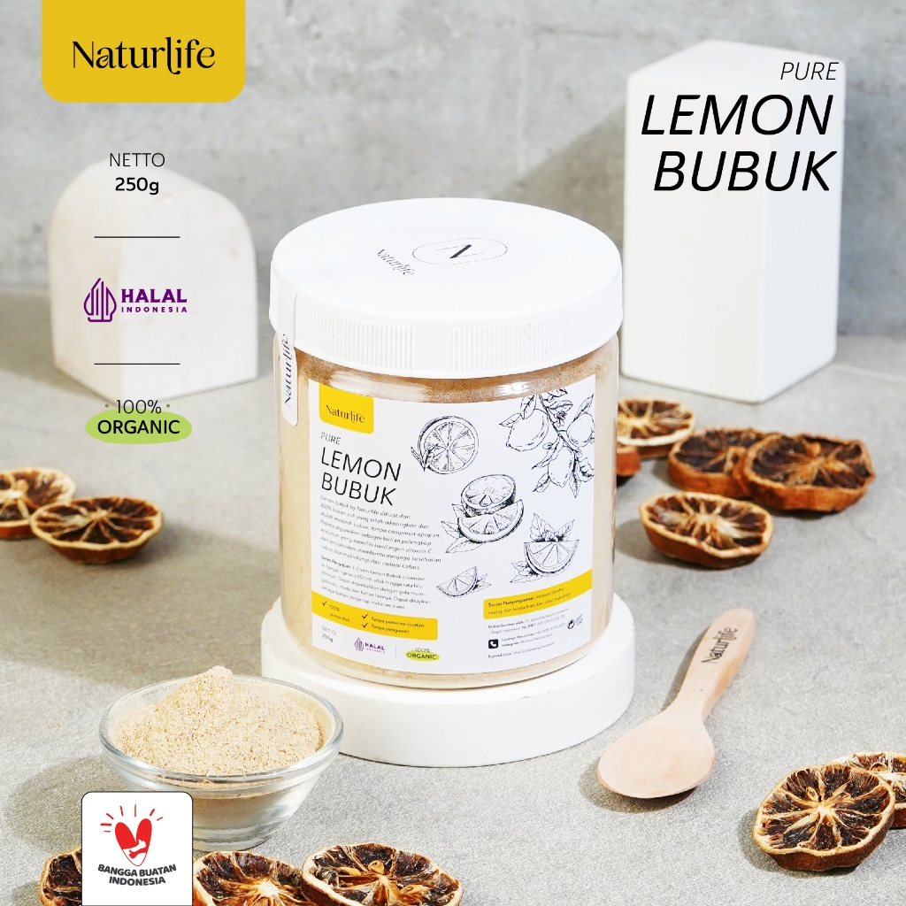 

LEMON BUBUK 250g MURNI TANPA CAMPURAN 100% ORIGINAL 250G 500G BUBUK LEMON NATURAL LEMON POWDER / CITRUS LEMON POWDER / MINUMAN LEMON BUBUK ASLI / BUBUK MINUMAN PREMIUM / LEMON POWDER DRINK NUTRIFARM BRAGG DARI BUMI GEMELI LEMOVITA OFFICIAL BEORGANIK