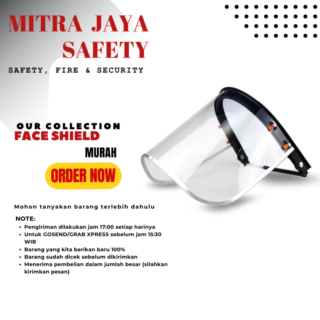 Safety Face Shield Visor Transparant Pelindung Wajah Safety Wajah Face Shield Gerinda Helm Clear Pel