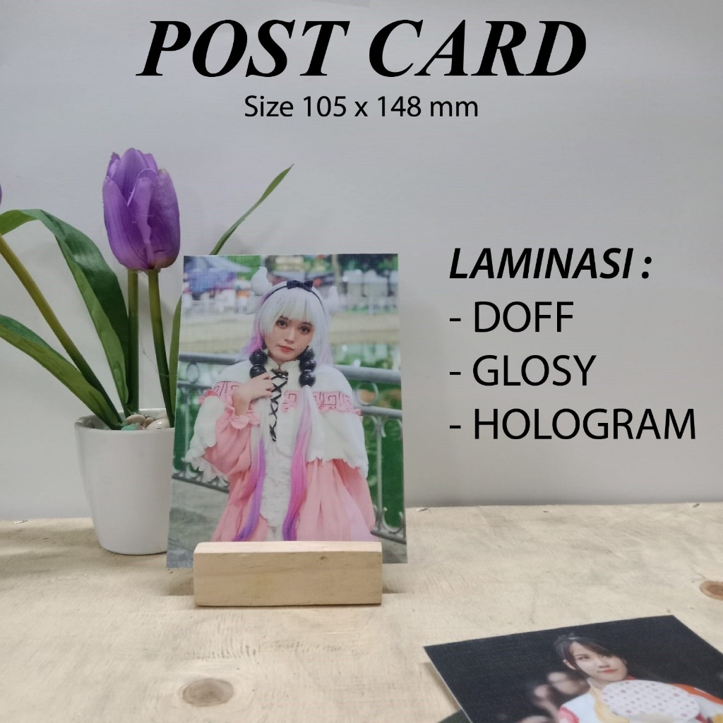 

CETAK POSTCARD CUSTOM 1 SISI DAN 2 SISI LAMINASI HOLOGRAM , DOFF , GLOSYY